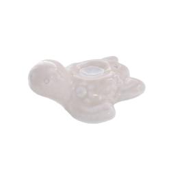 Incense Holder Ceramic Turtle White