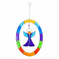 Suncatcher angel in oval