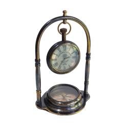 Compass & Quartz Pocket Watch Ornament