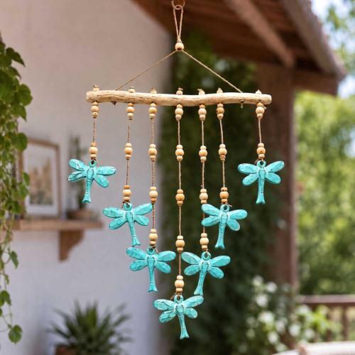 Mobile Hanging Decoration Albesia Wood Dragonfly