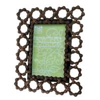 Photo frame, recycled bike chain, 4x6” photo