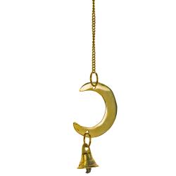Brass chime moon crescent