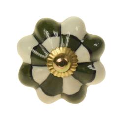 Ceramic door knob, flower shape, assorted