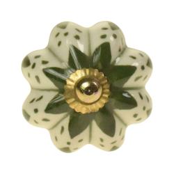 Ceramic door knob, flower shape, assorted