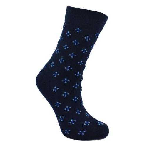 Socks Recycled Cotton / Polyester Blue With Stars Shoe Size UK 3-7 Womens