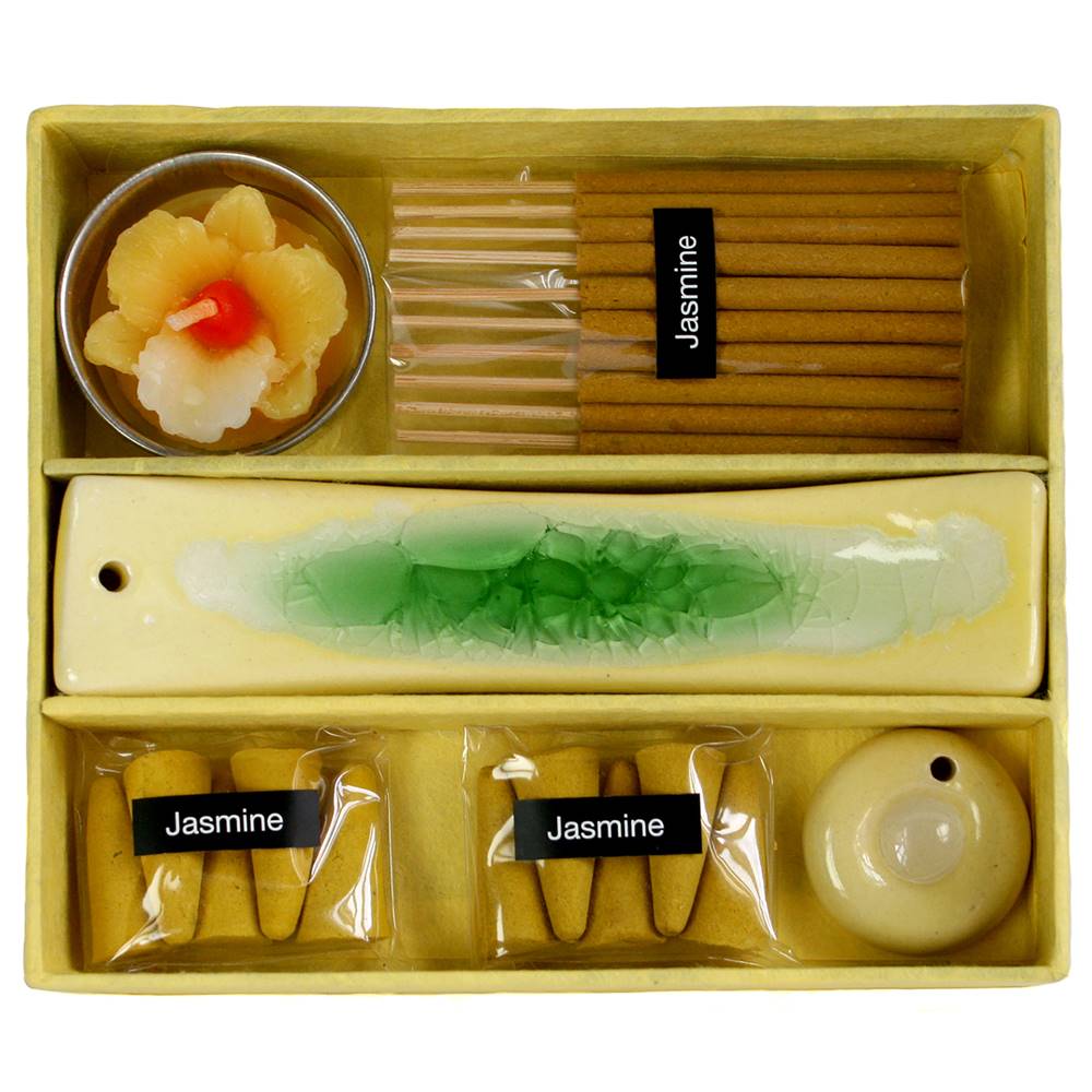 Incense set 14x11.5cm 6 assorted, 1 supplied