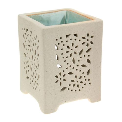 Oilburner cutwork square floral