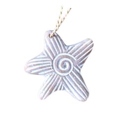 Hanging Terracotta Star Swirly Centre