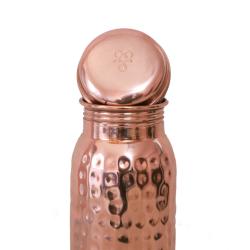 Copper water bottle, hammered, 600ml