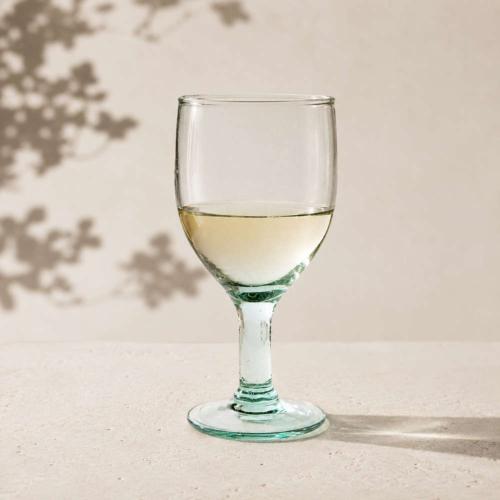 Set of 4 Wine Glasses Recycled Glass 14cm height 7cm diam