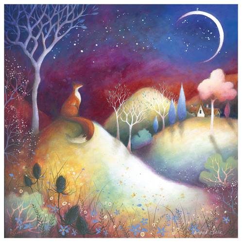 Greetings card "Starry Meadows" 16x16cm