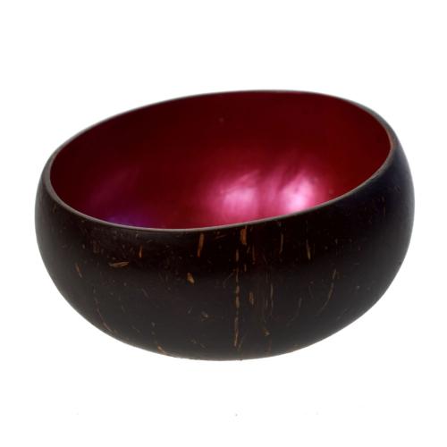 Coconut bowl/t-lite holder red inner