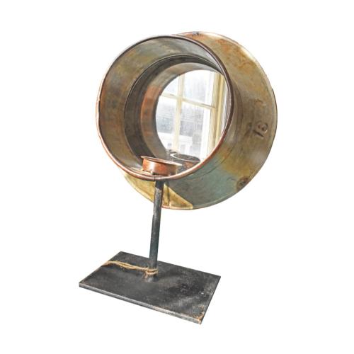 Candle Holder Silver Colour Retro Recycled Milk Can