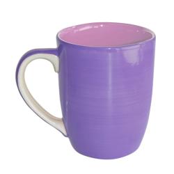 Purple and Pink hand-painted Mug, 11 x 8.5 cm