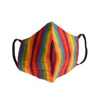 Face covering PeoplesMask, rainbow colours, medium 21x15.5cm