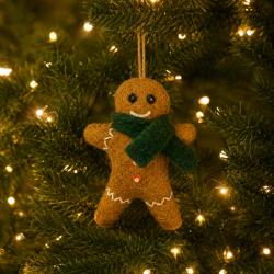 Hanging Decoration Handcrafted Felt Gingerbread Man 