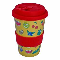 Reusable travel cup, biodegradable, fruit and vegetables