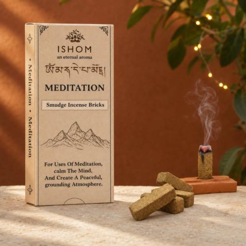 ISHOM Tibetan Meditation Smudge Incense Bricks