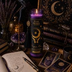 Candle in Glass Jar Esoteric Purifying Moon, Palo Santo and Lavender, 300g