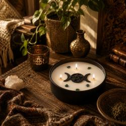 Candle with Gemstone Esoteric Divine Goddess, Jasmine + Oudh 200g