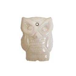 Incense Holder Ceramic Owl White