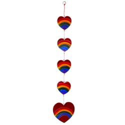 Suncatcher, 5 Rainbow Hearts