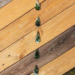 Hanging Mobile, Recycled Glass, 6cm Teardrops, 110cm length