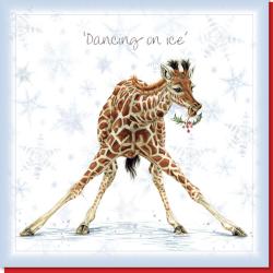 Christmas card, giraffe