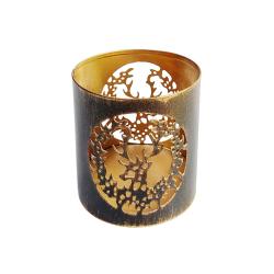 Tealight Holder Metal Black Stag 6 x 6cm