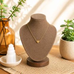 Pendant necklace with heart, gold colour