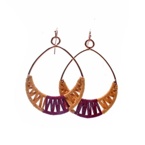 Earrings Teardrop Carmine