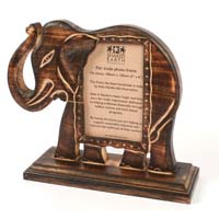 Frame mango wood elephant shape 4x6inch photo