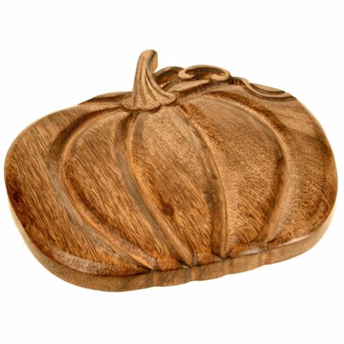 Trivet, mango wood, pumpkin shape