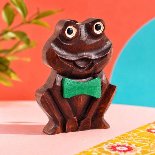 Glasses / Spectacle Stand Mango Wood Frog