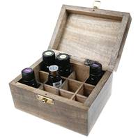Box for aromatherapy oils, 12 compartments