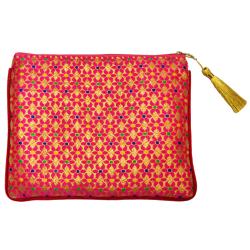 Carry/pouch bag, pink floral