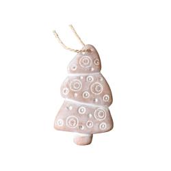 Hanging Terracotta Christmas Tree Bauble Pattern