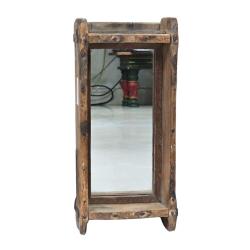 Upcycled Wooden Brick Mould Mirror Approx 15x10x32cm