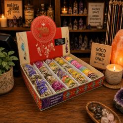 Native Soul Positive Energy Sage Display Unit With 10 pcs