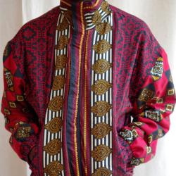GENKI Bomber Jacket Fleece Lining, upcycled silk one-size colours will vary