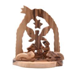 Christmas decoration small, Nativity scene, olive wood, 7.5 x 4.5 x 9cm