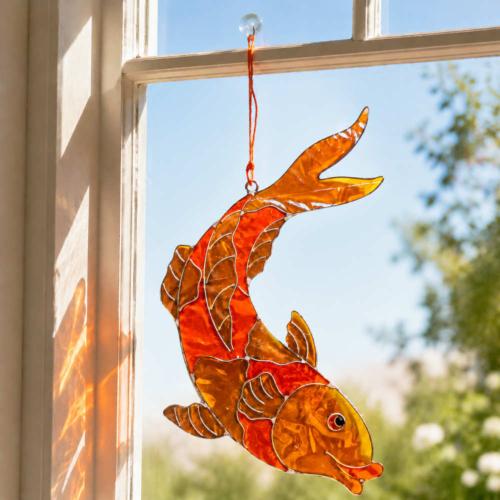Suncatcher Koi Fish 21 x 28cm