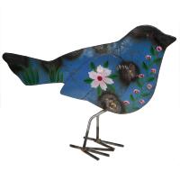 Song bird, recycled oil drum