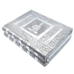 Jewellery multi compartment box, aluminium Buddha design, 28x7.5x21cm