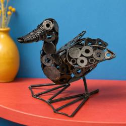 Recycled Metal Duck Ornament, Flapping Wings
