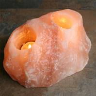 Himalayan salt t-lite holder double 2-2.5kg