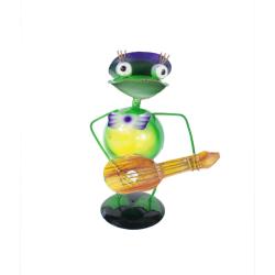 Frog Guitarist Metal 17x9x22cm