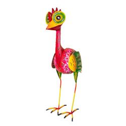 Let's Boogie Tall Bird – Red Recycled Metal Sculpture