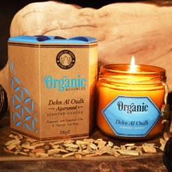 Soy candle Organic Goodness, Dehn Al Oudh Agarwood, in glass jar