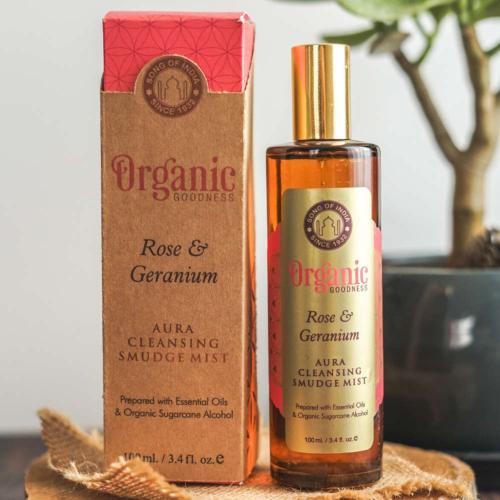 Aura Smudge Spray Organic Goodness Rose & Geranium 100ml